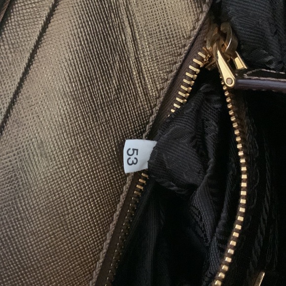 Prada Gold Canvas & Saffiano Leather Doctor Bag - Picture 11 of 13